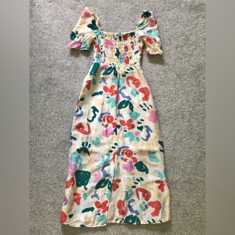 & Other Stories | Abstract Print Puff Sleeve Dress
